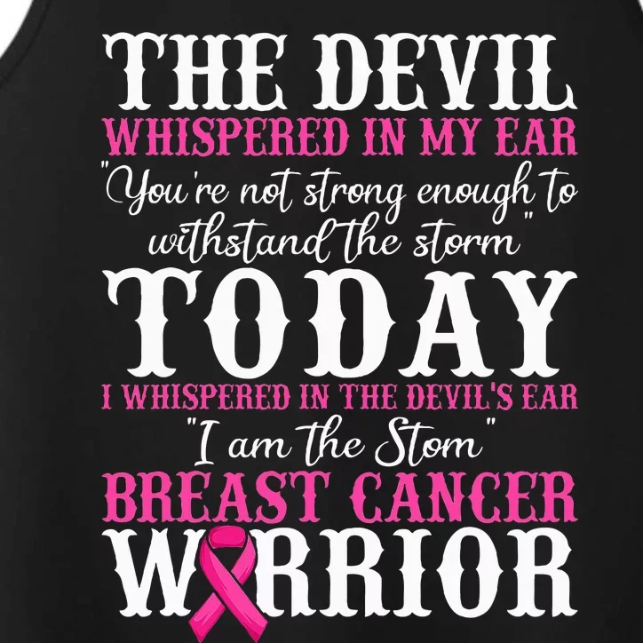 I Am The Storm Breast Cancer Warrior Pink Breast Cancer Performance Tank