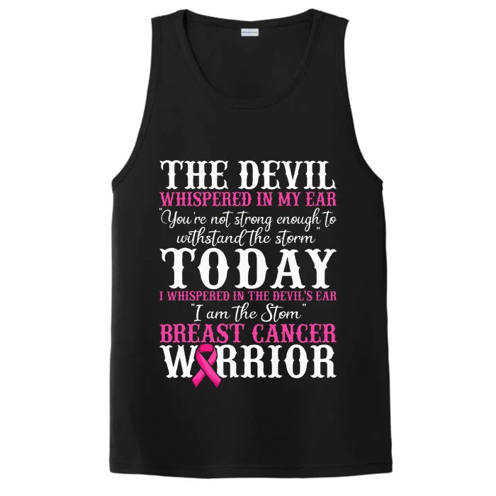 I Am The Storm Breast Cancer Warrior Pink Breast Cancer Performance Tank