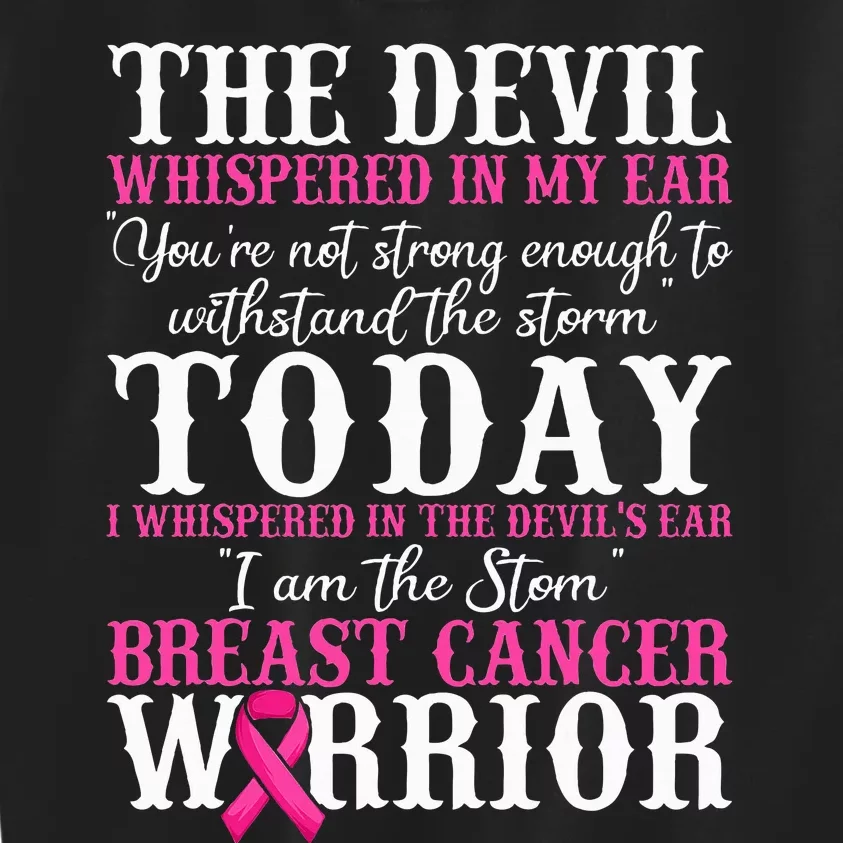 I Am The Storm Breast Cancer Warrior Pink Breast Cancer Kids Sweatshirt