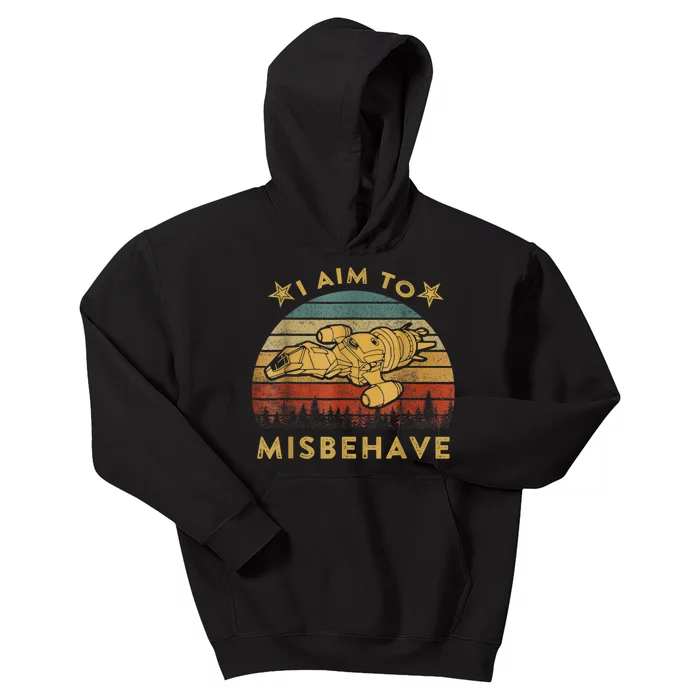 I Aim To Misbehave Firefly Kids Hoodie