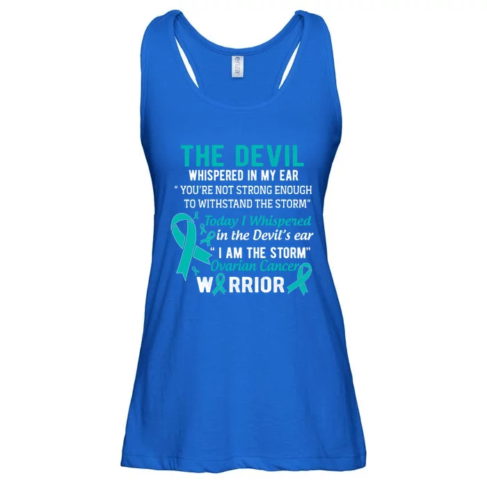 I Am The Storm Ovarian Cancer Warrior Funny Gift Ladies Essential Flowy Tank