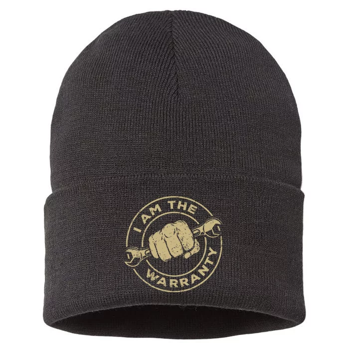 I Am The Warranty Car Lover Sustainable Knit Beanie