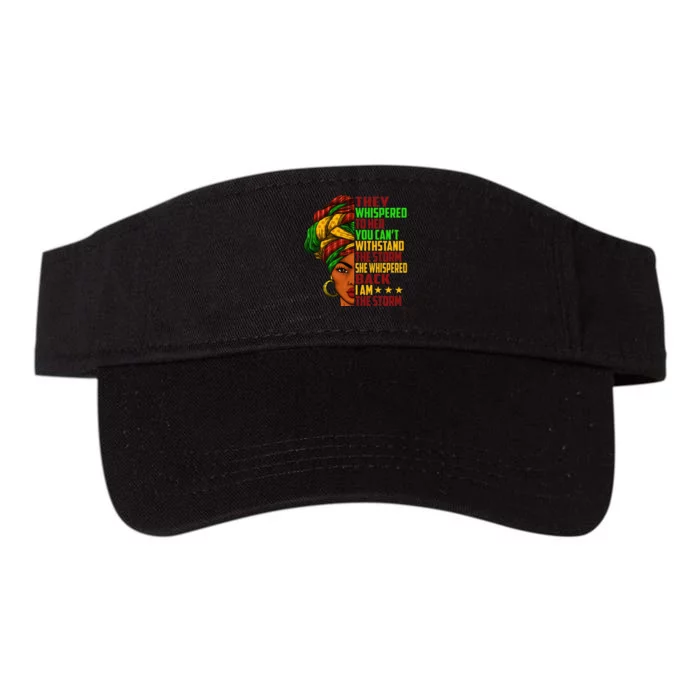 I Am The Storm Juneteenth Black History Month Valucap Bio-Washed Visor