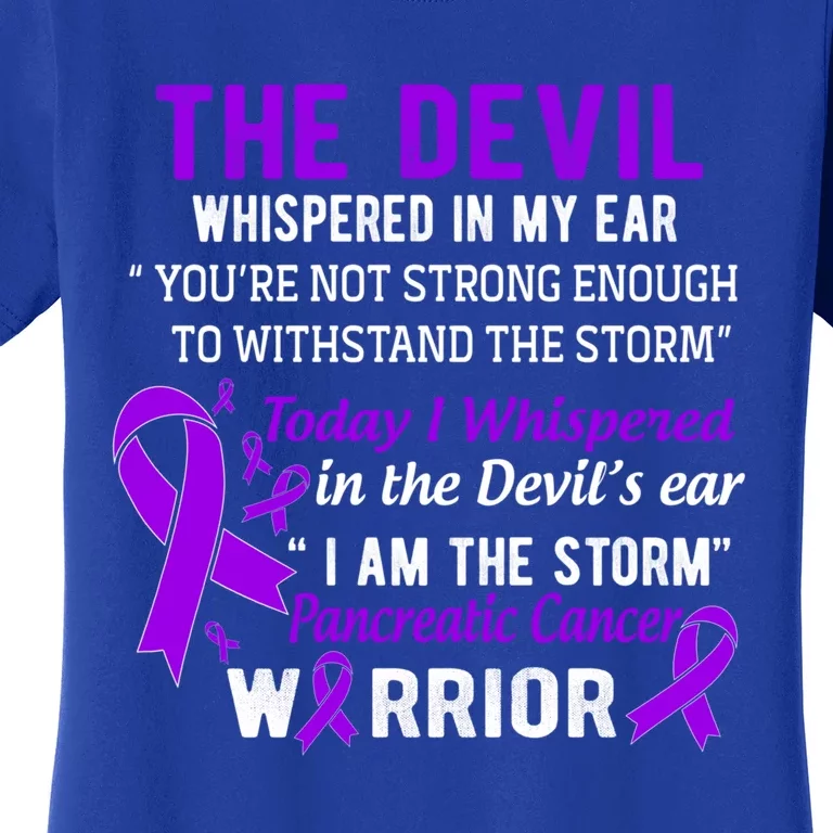 I Am The Storm Pancreatic Cancer Warrior Gift Women's T-Shirt