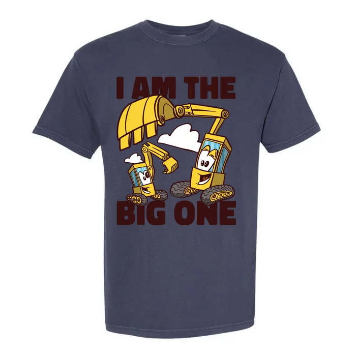 I Am The Big One Builder First Birthday Garment-Dyed Heavyweight T-Shirt