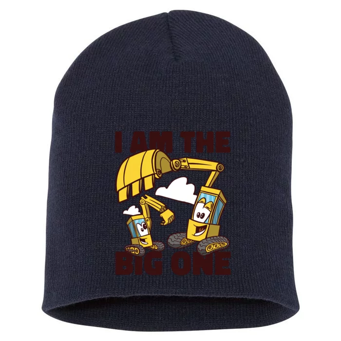 I Am The Big One Builder First Birthday Short Acrylic Beanie