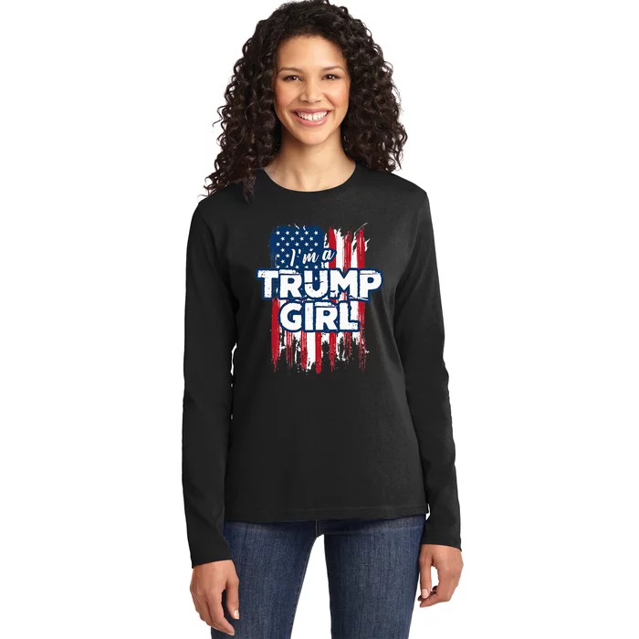 IM A Trump Girl Ladies Long Sleeve Shirt