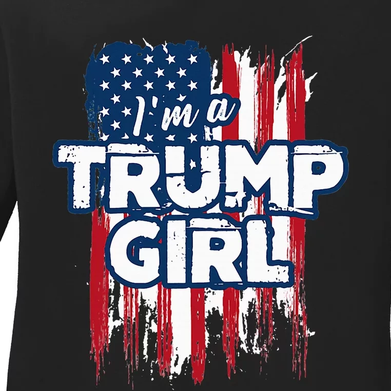 IM A Trump Girl Ladies Long Sleeve Shirt