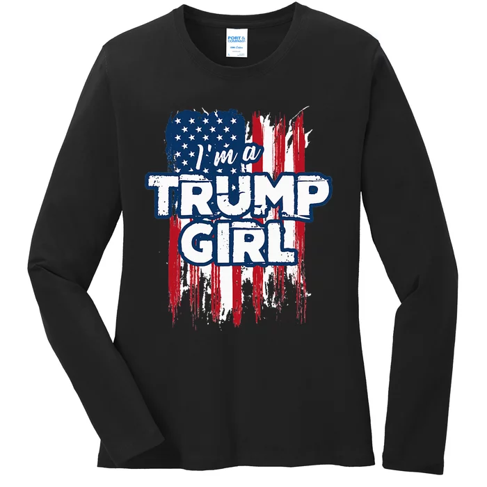 IM A Trump Girl Ladies Long Sleeve Shirt