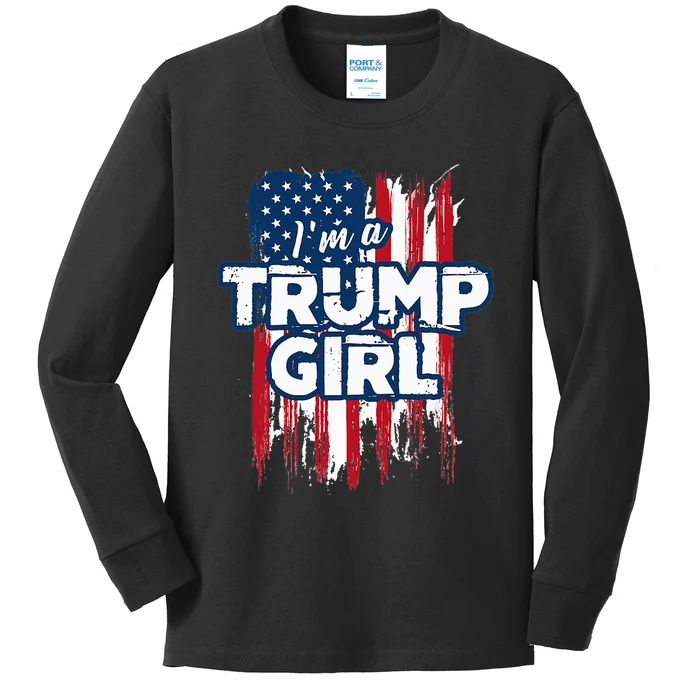 IM A Trump Girl Kids Long Sleeve Shirt