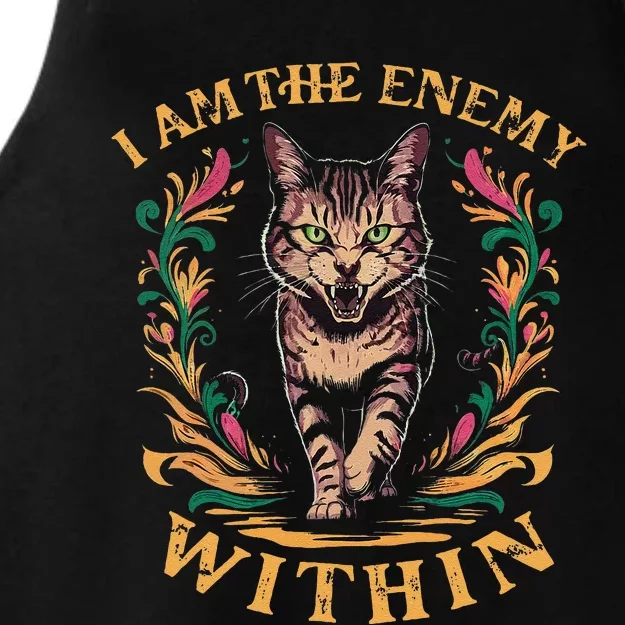 I Am The Enemy Within Ladies Tri-Blend Wicking Tank