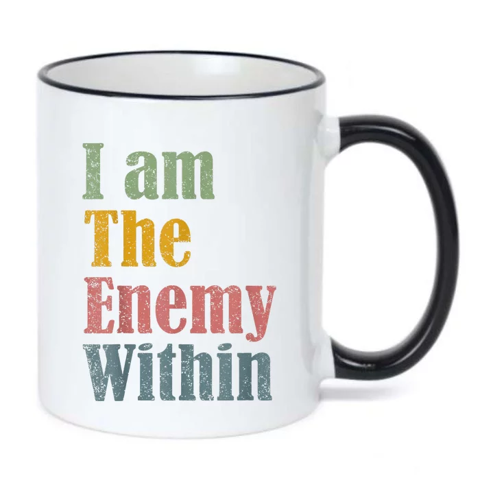 I Am The Enemy Within Black Color Changing Mug