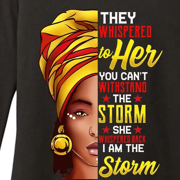 I Am The Storm Black History Month African Afro Woman Womens CVC Long Sleeve Shirt