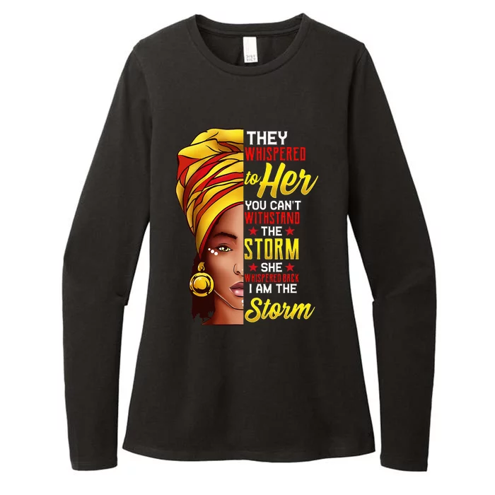 I Am The Storm Black History Month African Afro Woman Womens CVC Long Sleeve Shirt