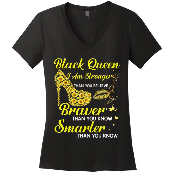 I Am The Storm 's Juneteenth Black History Month Women's V-Neck T-Shirt