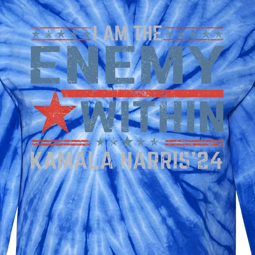 I Am The Enemy Within America Tie-Dye Long Sleeve Shirt