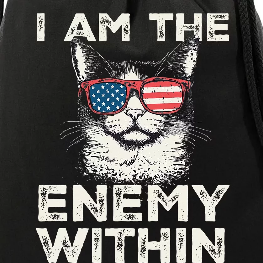 I Am The Enemy Within Kamala Harris 2024 Merch Drawstring Bag