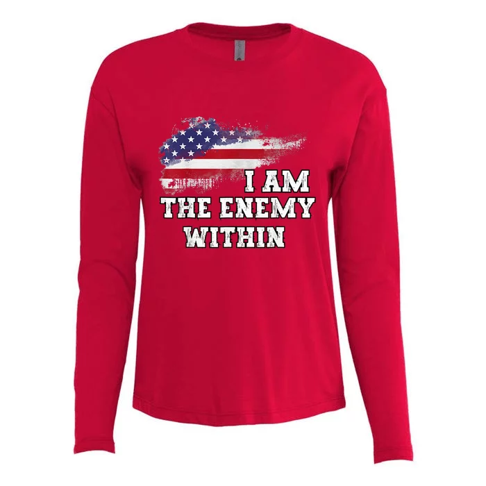 I Am The Enemy Within Harris Walz 2024 I Am The Enemy Within Womens Cotton Relaxed Long Sleeve T-Shirt