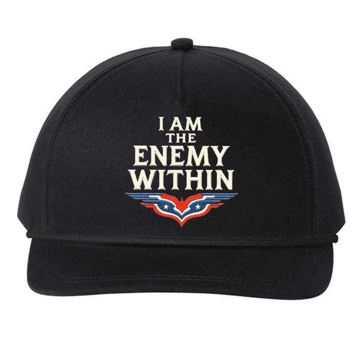 I Am The Enemy Within Snapback Five-Panel Rope Hat