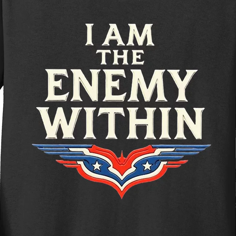 I Am The Enemy Within Kids Long Sleeve Shirt