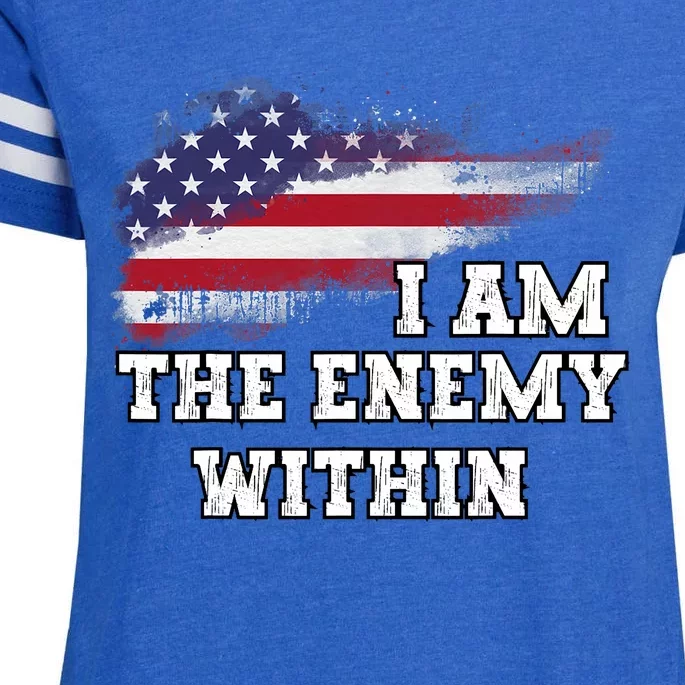 I Am The Enemy Within Harris Walz 2024 Enza Ladies Jersey Football T-Shirt