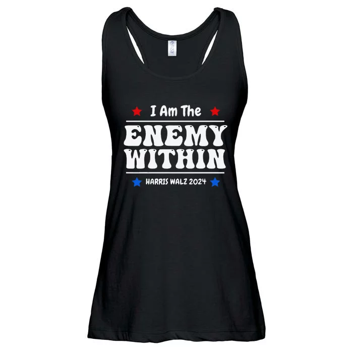 I Am The Enemy Withinharris Walz 2024 Groovy Ladies Essential Flowy Tank