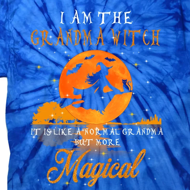 I Am The Grandma Witch Halloween Gift Tie-Dye T-Shirt