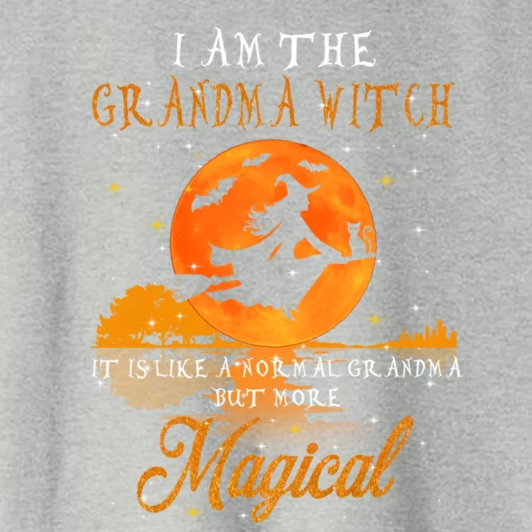 I Am The Grandma Witch Halloween Gift Women's Crop Top Tee