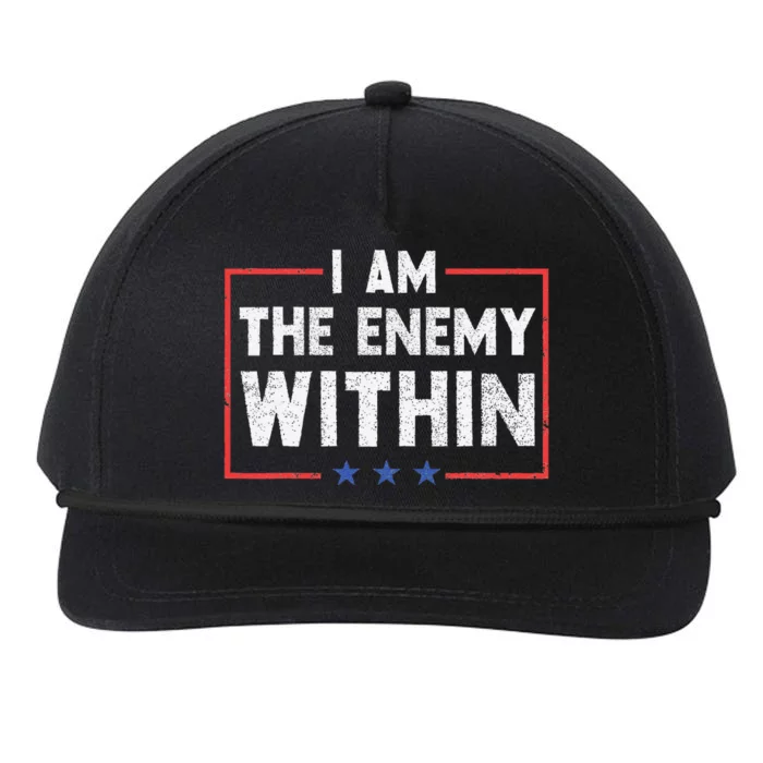 I Am The Enemy Within Snapback Five-Panel Rope Hat