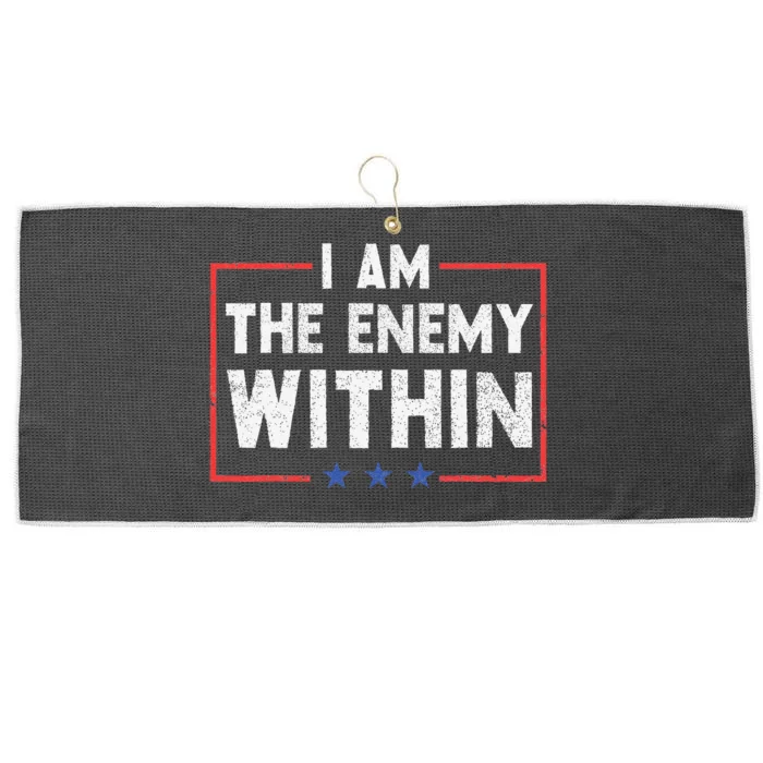 I Am The Enemy Within Large Microfiber Waffle Golf Towel