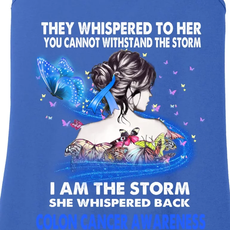 I Am The Storm Colon Cancer Awareness Great Gift Ladies Essential Tank