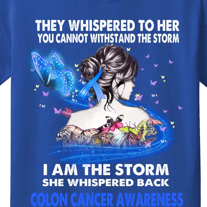 I Am The Storm Colon Cancer Awareness Great Gift Kids T-Shirt