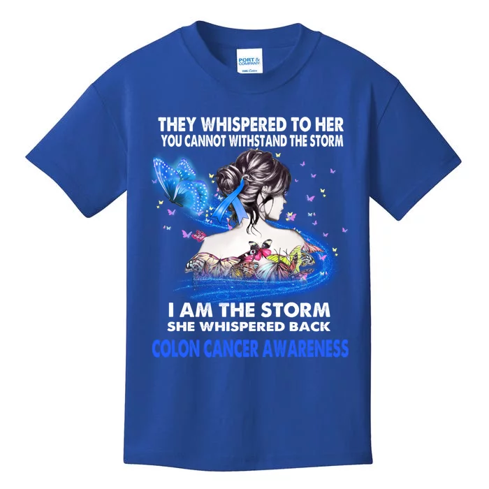 I Am The Storm Colon Cancer Awareness Great Gift Kids T-Shirt