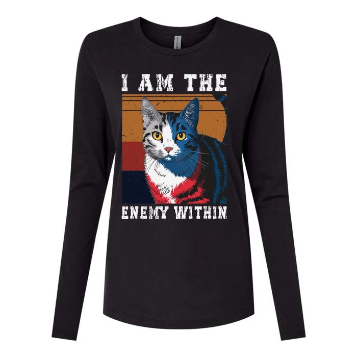 I Am The Enemy Within Kamala Harris 2024 Womens Cotton Relaxed Long Sleeve T-Shirt