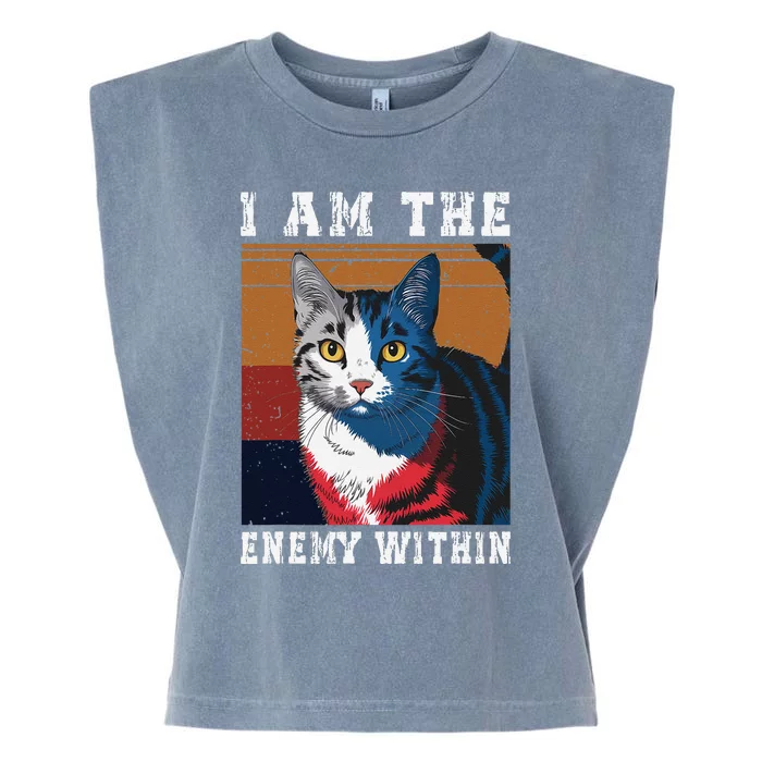 I Am The Enemy Within Kamala Harris 2024 Garment-Dyed Women's Muscle Tee