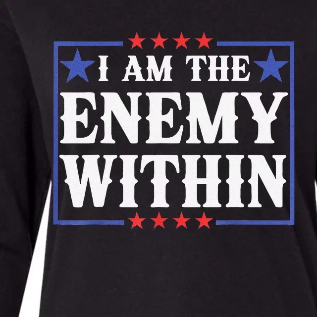 I Am The Enemy Within Pun Womens Cotton Relaxed Long Sleeve T-Shirt