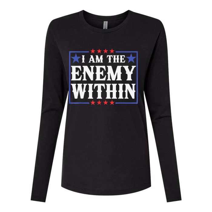 I Am The Enemy Within Pun Womens Cotton Relaxed Long Sleeve T-Shirt