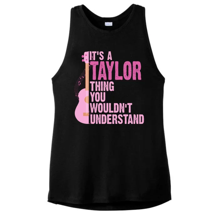 Its A Taylor Thing You Wouldnt Understand Guitar Ladies Tri-Blend Wicking Tank