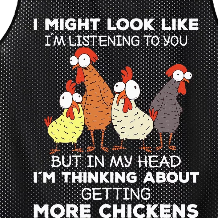 I Am Thinking About Getting More Chickens Farming Farmer Mesh Reversible Basketball Jersey Tank