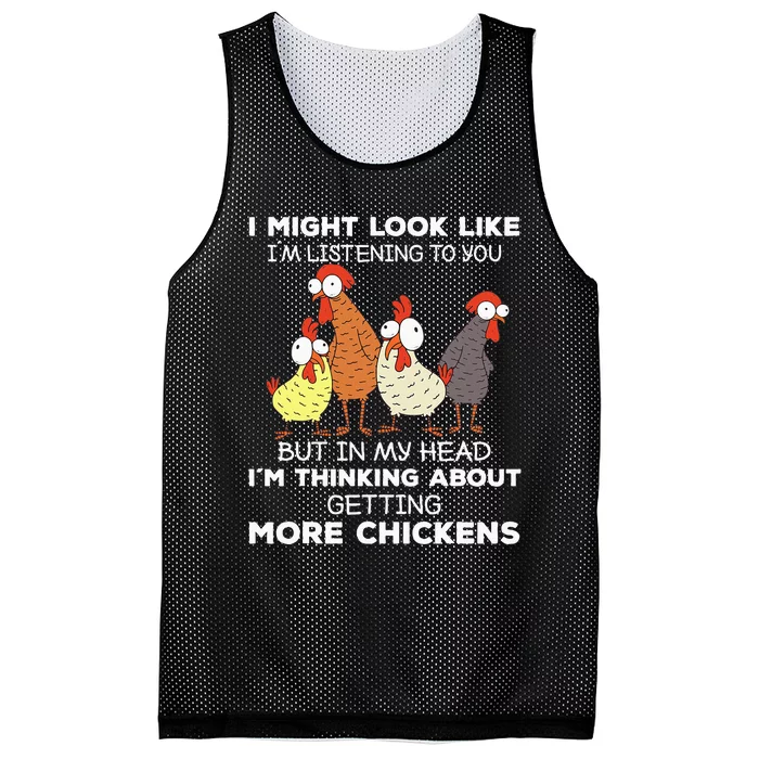 I Am Thinking About Getting More Chickens Farming Farmer Mesh Reversible Basketball Jersey Tank