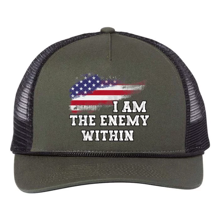 I Am The Enemy Within Retro Rope Trucker Hat Cap