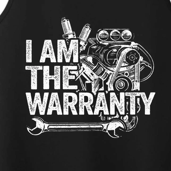 I Am The Warranty Race Car Parts Engine Auto Funny Mechanic Performance Tank