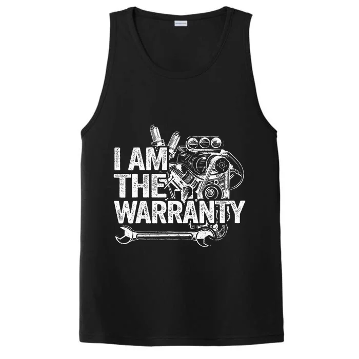 I Am The Warranty Race Car Parts Engine Auto Funny Mechanic Performance Tank