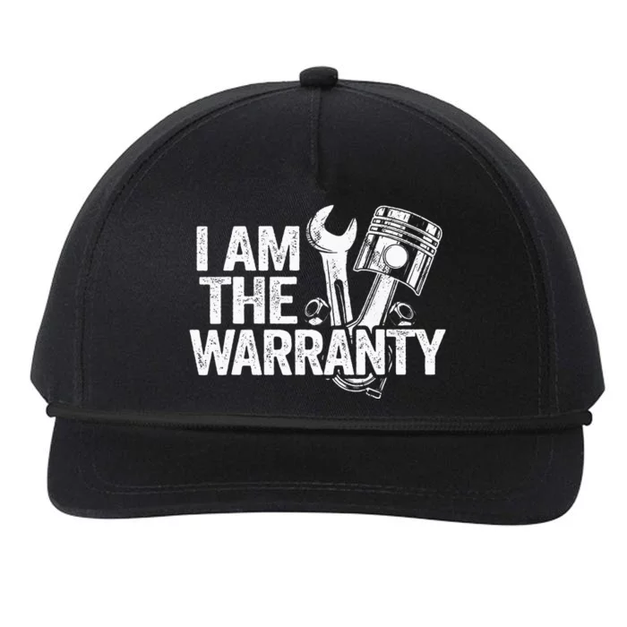 I Am The Warranty Race Car Parts Repair Guy Funny Mechanic Snapback Five-Panel Rope Hat