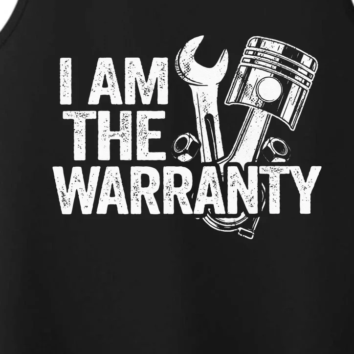 I Am The Warranty Race Car Parts Repair Guy Funny Mechanic Performance Tank