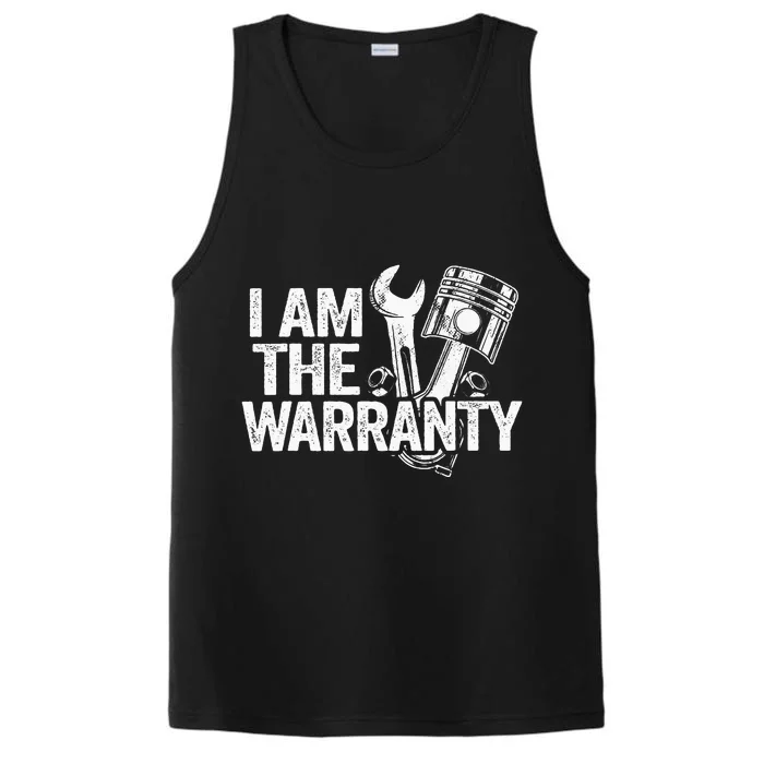 I Am The Warranty Race Car Parts Repair Guy Funny Mechanic Performance Tank