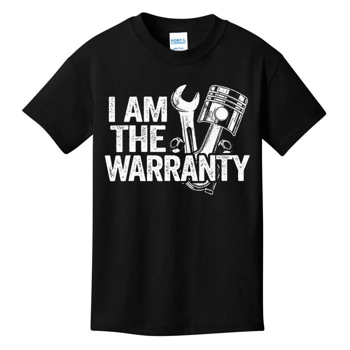 I Am The Warranty Race Car Parts Repair Guy Funny Mechanic Kids T-Shirt