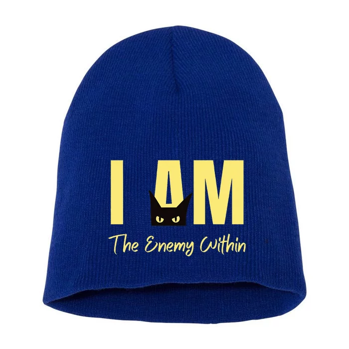 I Am The Enemy Within Kamala Harris Walz 2024 Merch Commala Short Acrylic Beanie