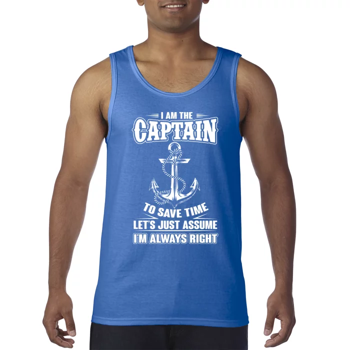 I Am The Captain Boat Captain Funny Gift Tank Top