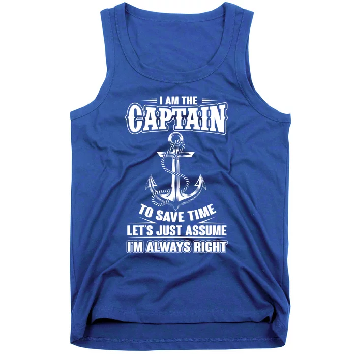 I Am The Captain Boat Captain Funny Gift Tank Top